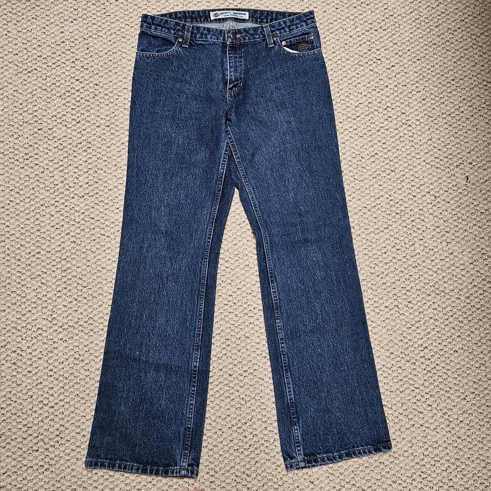 Genuine Harley Davidson Womens Motorcyle Riding Casual Jeans Denim Size 8 EUC